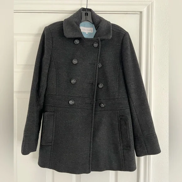 Calvin Klein women’s black peacoat size